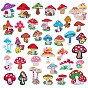 37Pcs Mushroom Embroidered Cloth Patch, Computerized Embroidery Cloth Iron on/Sew on Patches, Costume Accessories, Appliques