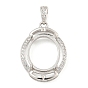 Настройки Серебряный кулон кабошон 925 стерлингов, Настройки зубца, с кубического циркония, настройки гвоздя горного хрусталя, Настройки зубца, овальные