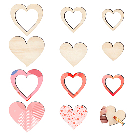 Незавершенные деревянные вырезы, на день Святого Валентина, сердце