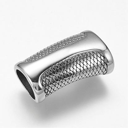 304 Stainless Steel Magnetic Clasps with Glue-in Ends, Rectangle