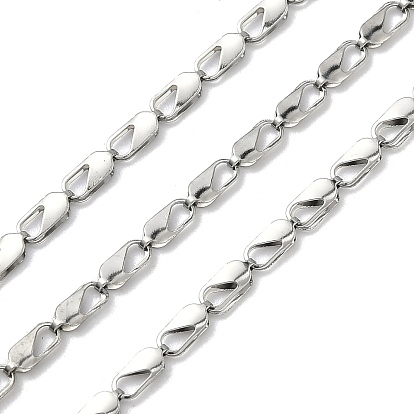 Ручная работа 304 цепочки из нержавеющей стали с полыми прямоугольными звеньями, несварные, с катушкой
