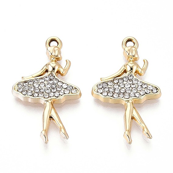 Подвески из сплава и страза, uv покрытие, танцор