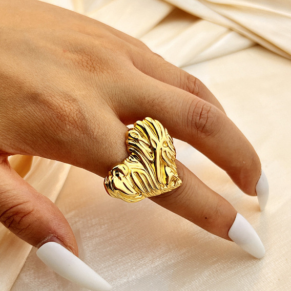 304 кольца для пальцев из нержавеющей стали для женщин, сердце