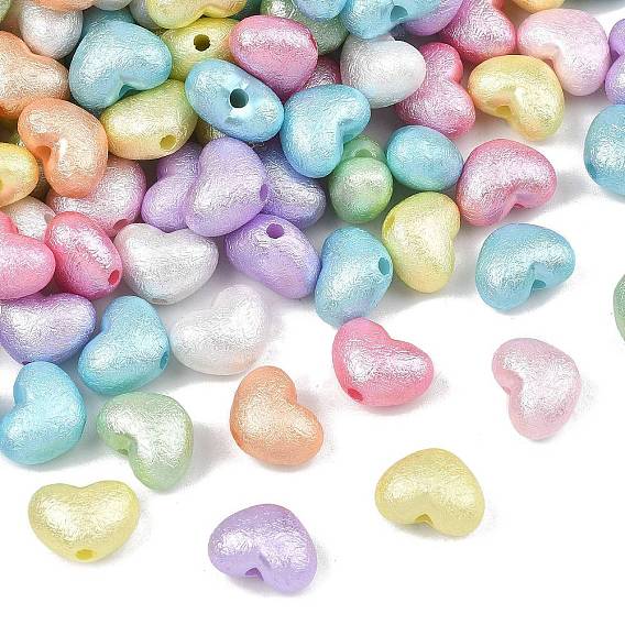 Текстурированные непрозрачные бусины из АБС-пластика, имитирующие жемчуг, сердце