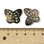 Natural Black Lip Shell Cabochons, Hollow Butterfly