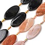 Природный агат бисер нитей, окрашенная и подогревом, лошадиный глаз 
