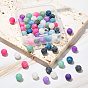 60Pcs 6 Colors Natural Weathered Agate Beads Strands, Dyed, Frosted, Round