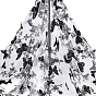 Butterfly Pattern Embroidered Polyester Mesh Fabrics, Clothing Accessories