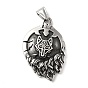 304 подвески для ручной полировки из нержавеющей стали, викинги нордический волк фенрир