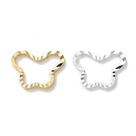 Brass Linking Rings, Cadmium Free & Lead Free, Textured Butterfly