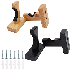 Деревянные бейсбольные комплекты для софтбольной биты с войлочной подкладкой, настенное крепление для горизонтального дисплея, с железным винтом и пластиковой гайкой