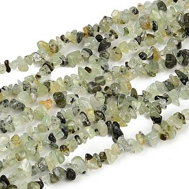 Пренит чип шарик нити, 5~8x5~8 мм, отверстие : 1 мм, о 31.5 дюйме