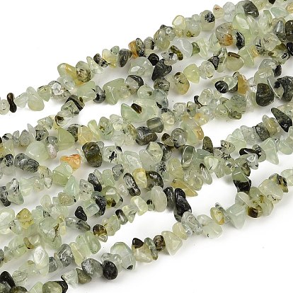 Пренит чип шарик нити, 5~8x5~8 мм, отверстие : 1 мм, о 31.5 дюйме