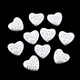 ABS Plastic Imitation Pearl Beads, Patterned Heart