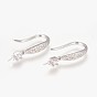 Brass Micro Pave Cubic Zirconia Earring Hooks