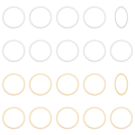 24шт 2 цвета латунные соединительные кольца, без свинца и без кадмия, круглые кольца