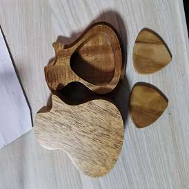 Wooden Box, for Guitar Pick, Guitar Shaped