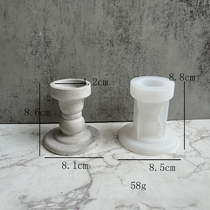 DIY Roman Pillar Candlestick Silicone Molds, for Plaster, Cement Craft Making