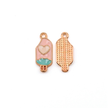 Alloy Enamel Pendants, Ice-Lolly