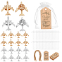 60 piezas 2 colores broches de aleación de avión para mochilas y ropa, Con 60 bolsas de regalo de organza., 60unidades de etiquetas de regalo de papel impresas en negro con el mensaje "Gracias por celebrar con nosotros"