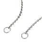 Rhodium Plated 925 Sterling Silver Cable Chains Necklace Makings, for Name Necklaces Making, with Spring Ring Clasps & S925 Stamp