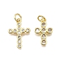 Латунные микро проложить кубического циркония подвески, крестик, долговечный, без свинца и без кадмия, с целью перехода в кольце