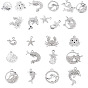 12Pcs 12 Styles Alloy Rhinestone Pendants, Lead Free & Cadmium Free, Mixed Shape