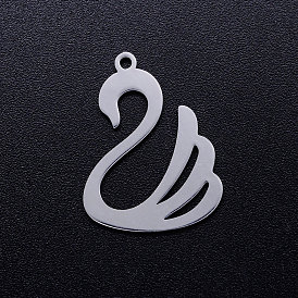201 Stainless Steel Pendants, Swan