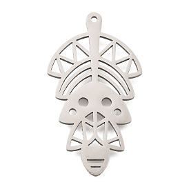 201 подвески из нержавеющей стали, лазерная резка, подвеска в виде полого геометрического листа