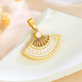 Латунный микропаве с эмалевыми подвесками, фанатские прелести, золотые