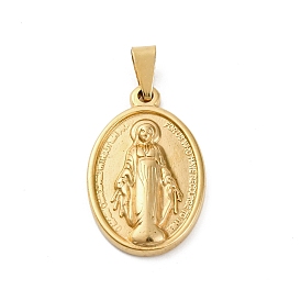 304 подвески из нержавеющей стали, овал со святым шармом