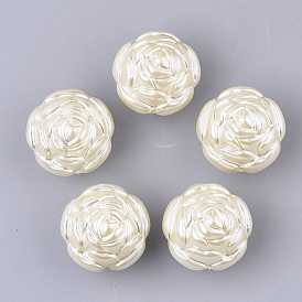 Perles de nacre en plastique ABS, fleur
