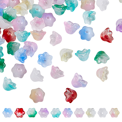 Набор для изготовления ювелирных изделий из бисера своими руками, в том числе колпачки для бусин в виде цветка лэмпворк, Стеклянные бусины