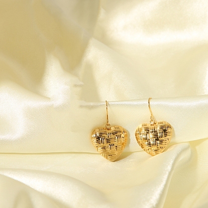 304 Винтажные французские серьги-сердечки из нержавеющей стали для женщин