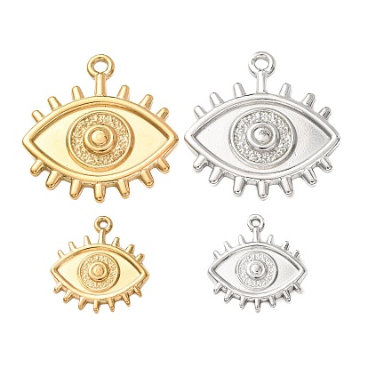 Pendentifs en acier inoxydable, charmes soleil en forme d'œil maléfique