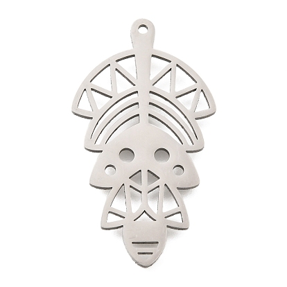 201 подвески из нержавеющей стали, лазерная резка, подвеска в виде полого геометрического листа