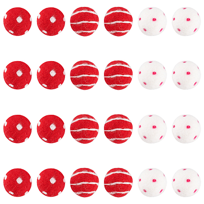 24шт 3 стиль ремесла помпон для DIY кукла брелок аксессуары для волос, шерстяные фетровые шарики с помпонами, круглые