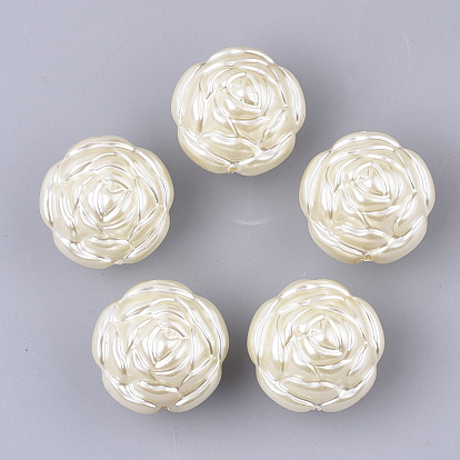 Perles de nacre en plastique ABS, fleur
