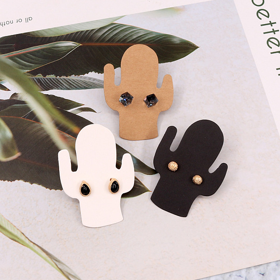 100 шт. бумажные карточки для демонстрации сережек в форме кактуса