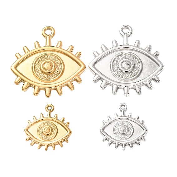 304 colgantes de acero inoxidable, amuletos de ojo turco con forma de rayos de sol