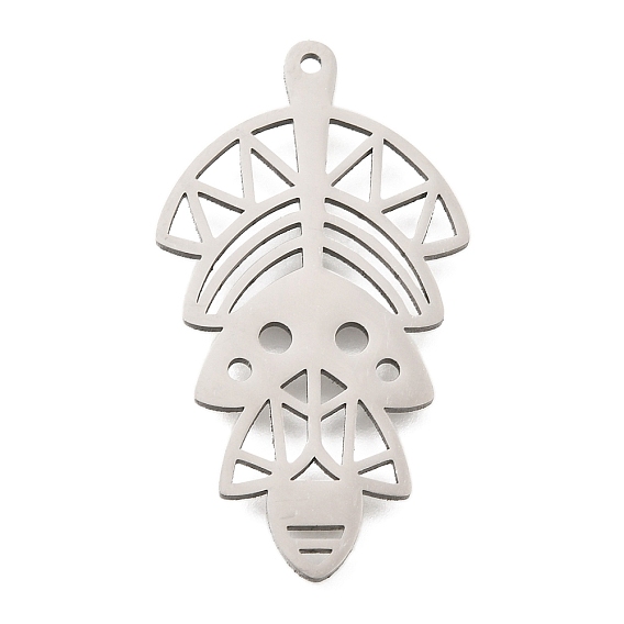 201 подвески из нержавеющей стали, лазерная резка, подвеска в виде полого геометрического листа