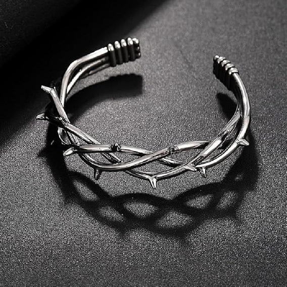 Gothic Alloy Thorns Open Cuff Bangles