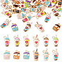 48 pcs 12 styles pendentifs en émail en alliage, or