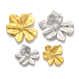 304 подвески из нержавеющей стали, цветочный шарм