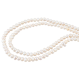 4 Strands 2 Styles Natural Cultured Freshwater Pearl Beads Strands, Idea for Mother's Day Gift, Mixed Shapes