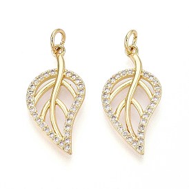 Латунные микро проложить кубического циркония подвески, лист, с целью перехода в кольце