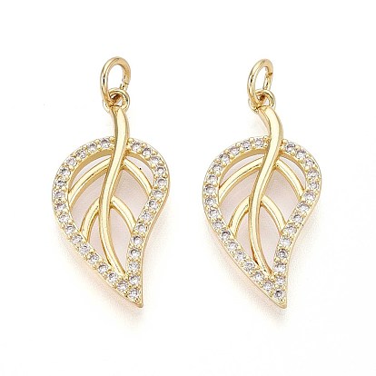 Латунные микро проложить кубического циркония подвески, лист, с целью перехода в кольце