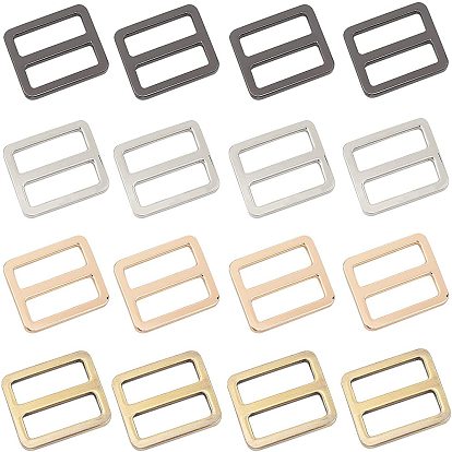 Alloy Slider Buckles, Adjustable Buckle Fasteners, for Strap Leathercraft Bag Belt, Rectangle