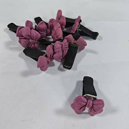 10pcs clips de ventilation de voiture en résine en forme de nœud papillon, garniture intérieure automobile, avec fer ferromanganèse magnétique et clip en plastique