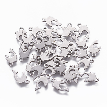 201 Stainless Steel Charms, Dolphin